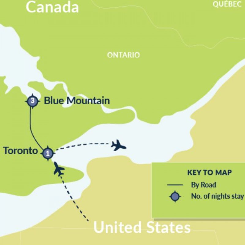 Map of 5 Day Serene Summer in the Blue Mountains route