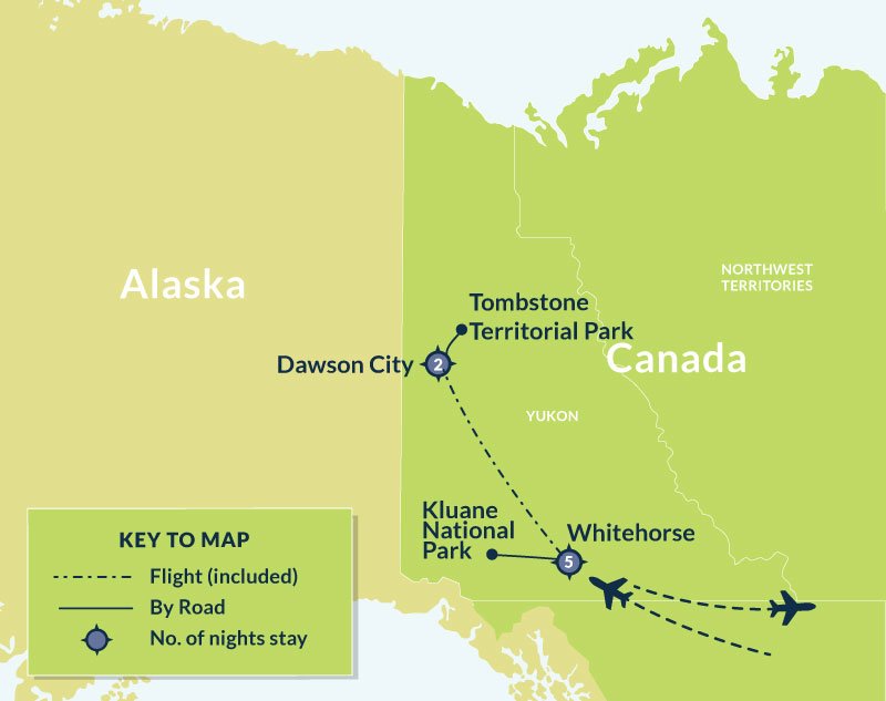 Map of 6 Day Romance in the Yukon route