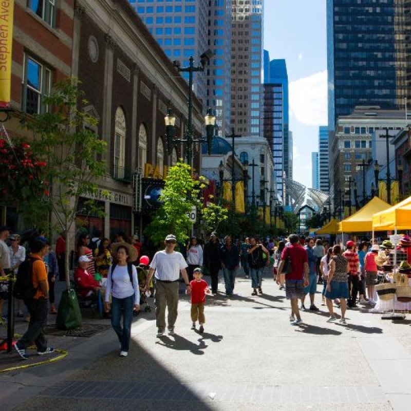Map of Highlights of Calgary Walking Tour route