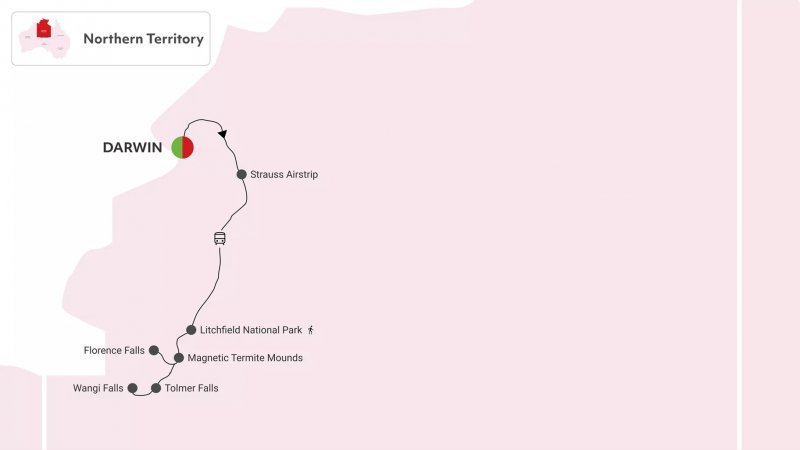 Map of Litchfield National Park route