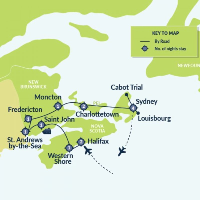 Map of Maritime Mosaic route
